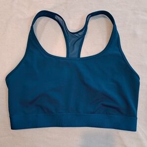 Victoria's Secret Blue Teal Racerback Sports Bra Size Large